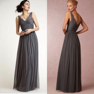 Anthropologie Hitherto Fleur Gray Dress